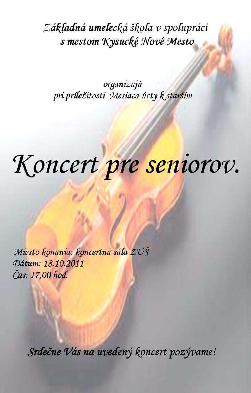 Koncert pre seniorov